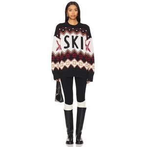 NWT Show Me Your Mumu SKI In Sweater Fair Isle Cotton Blend XL Après Ski Winter